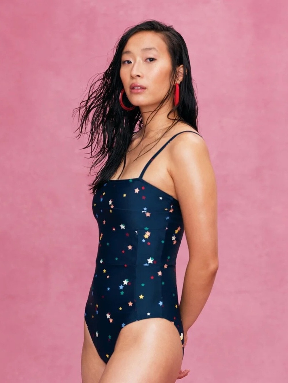 summersalt Oasis Navy Star-Print One-Piece Swimsuit